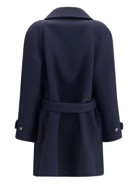 LOEWE button belt double breasted peacoat
