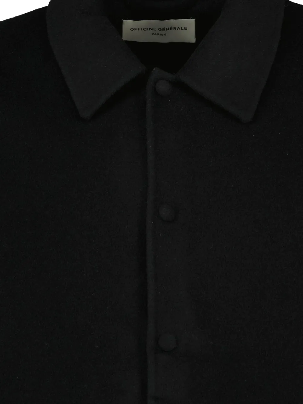 Officine Generale Vasco Coat In Black