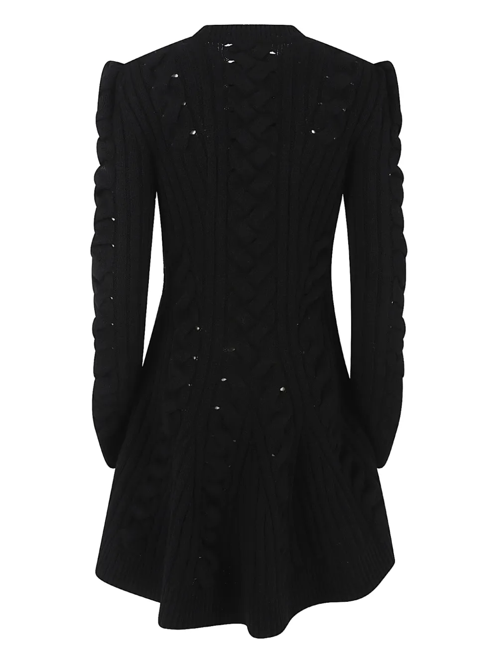 Alexander McQueen cable-knit open-work dress - Zwart