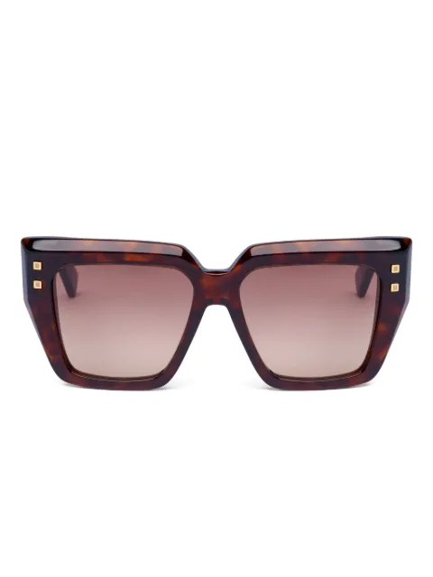 Balmain Eyewear studded geometric-frame sunglasses