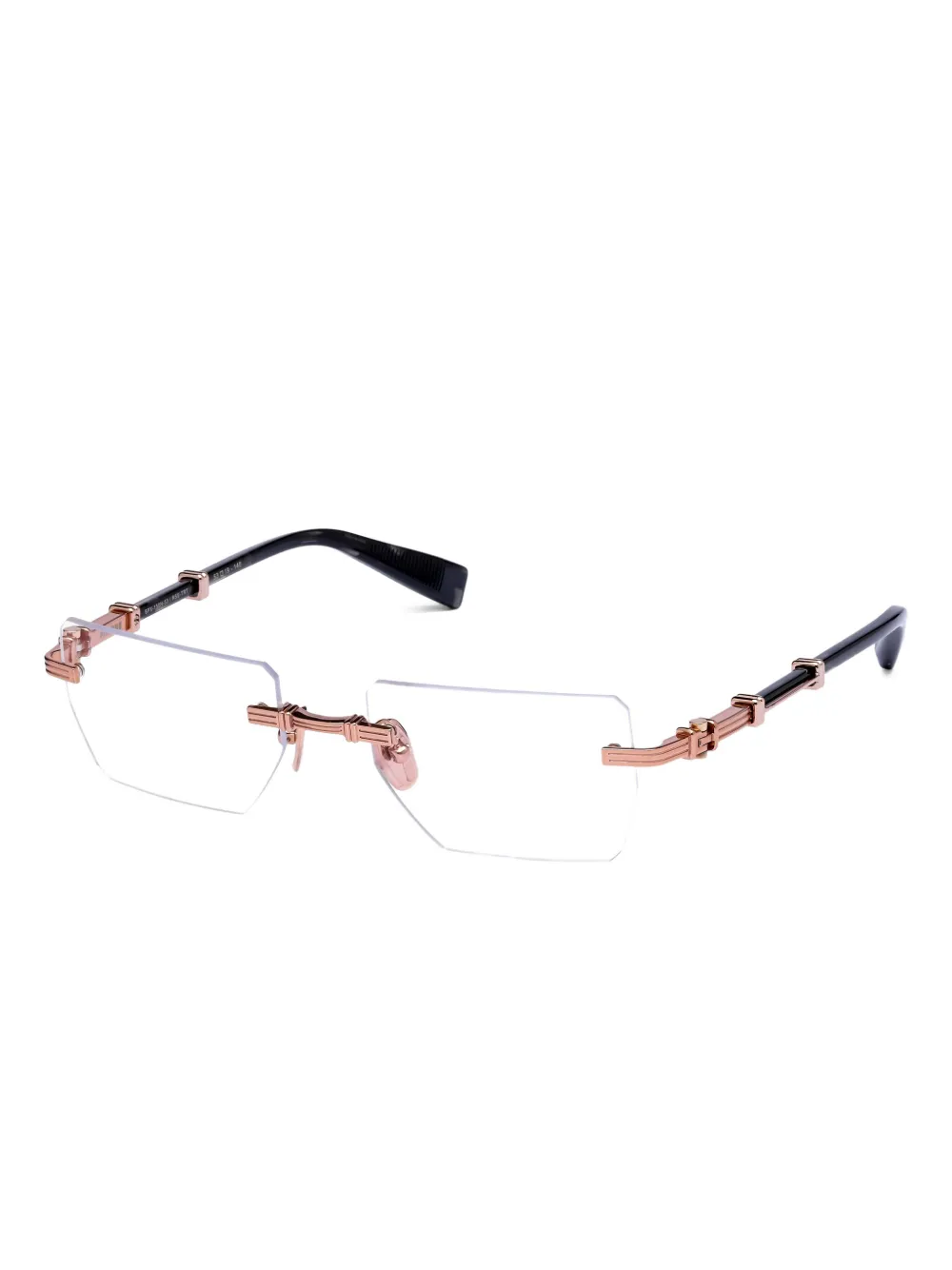 Balmain Eyewear rimless rectangle-frame glasses | Men | Image 2