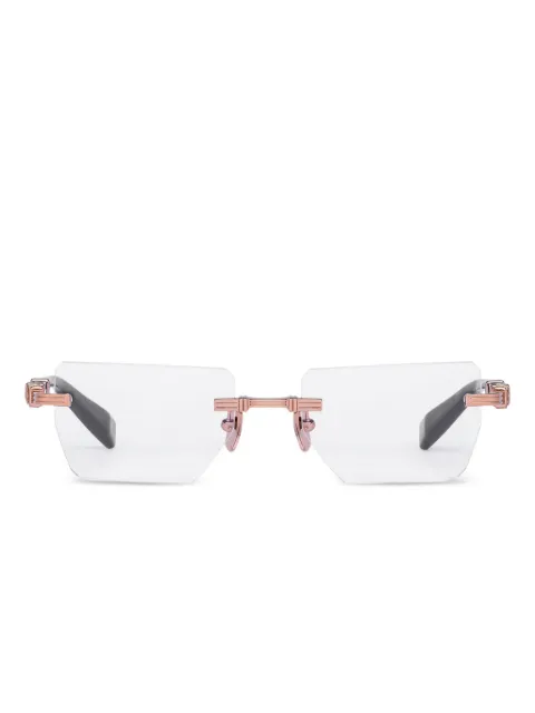 Balmain Eyewear rimless rectangle-frame glasses