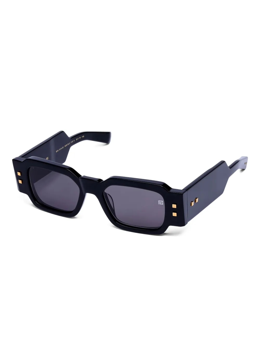Balmain Eyewear Zonnebril met vierkant montuur - Zwart