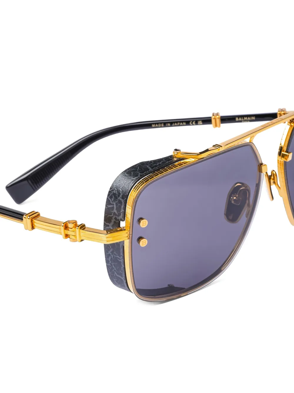  Balmain Eyewear Legend Geometric-frame Sunglasses - Black 