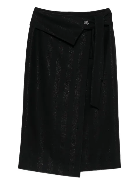 Genny striped midi skirt