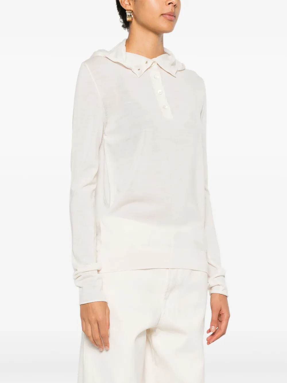 PT Torino Top met capuchon en knopen Zwart