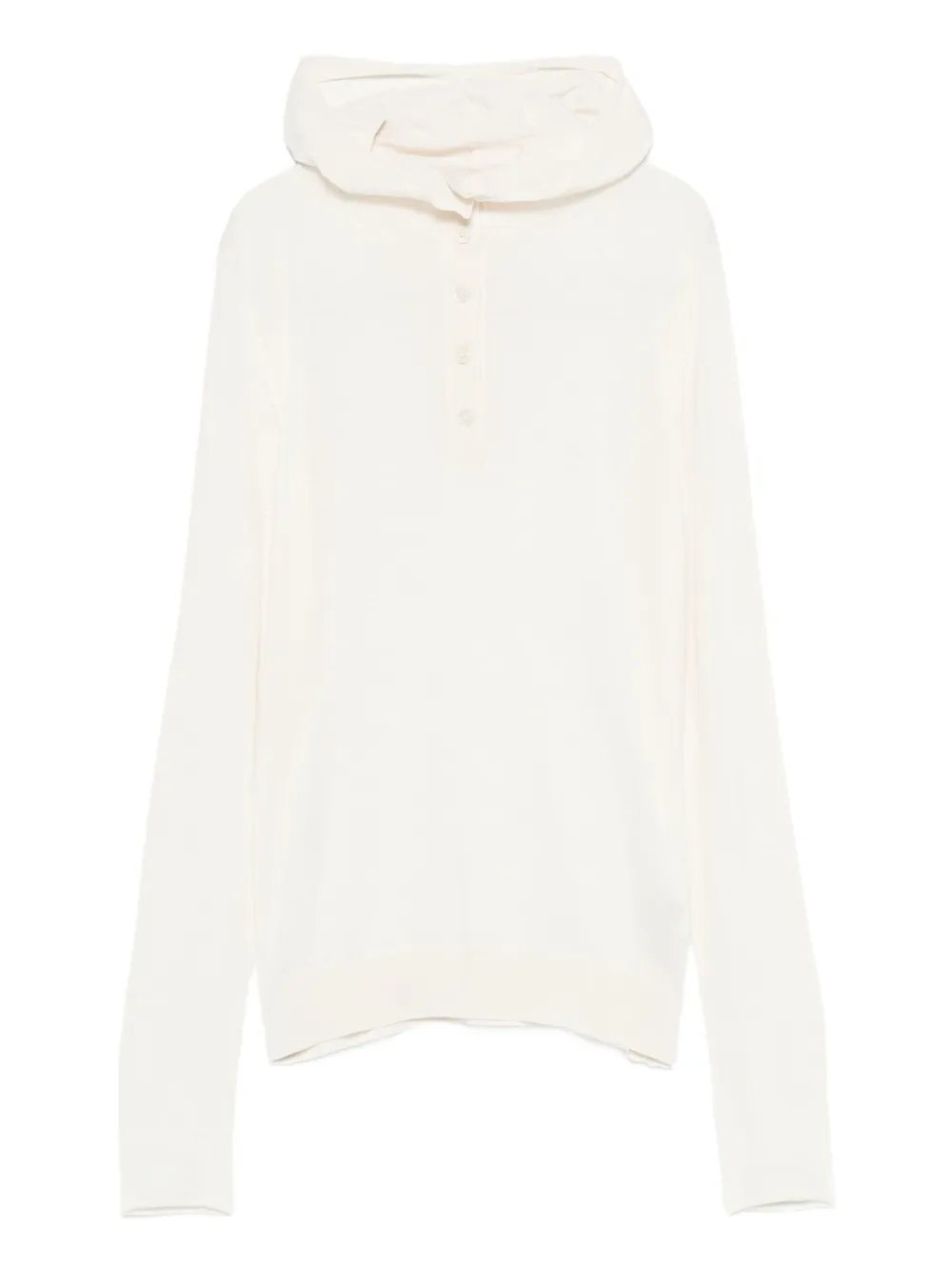 PT Torino buttoned hooded top | Black | Image 1