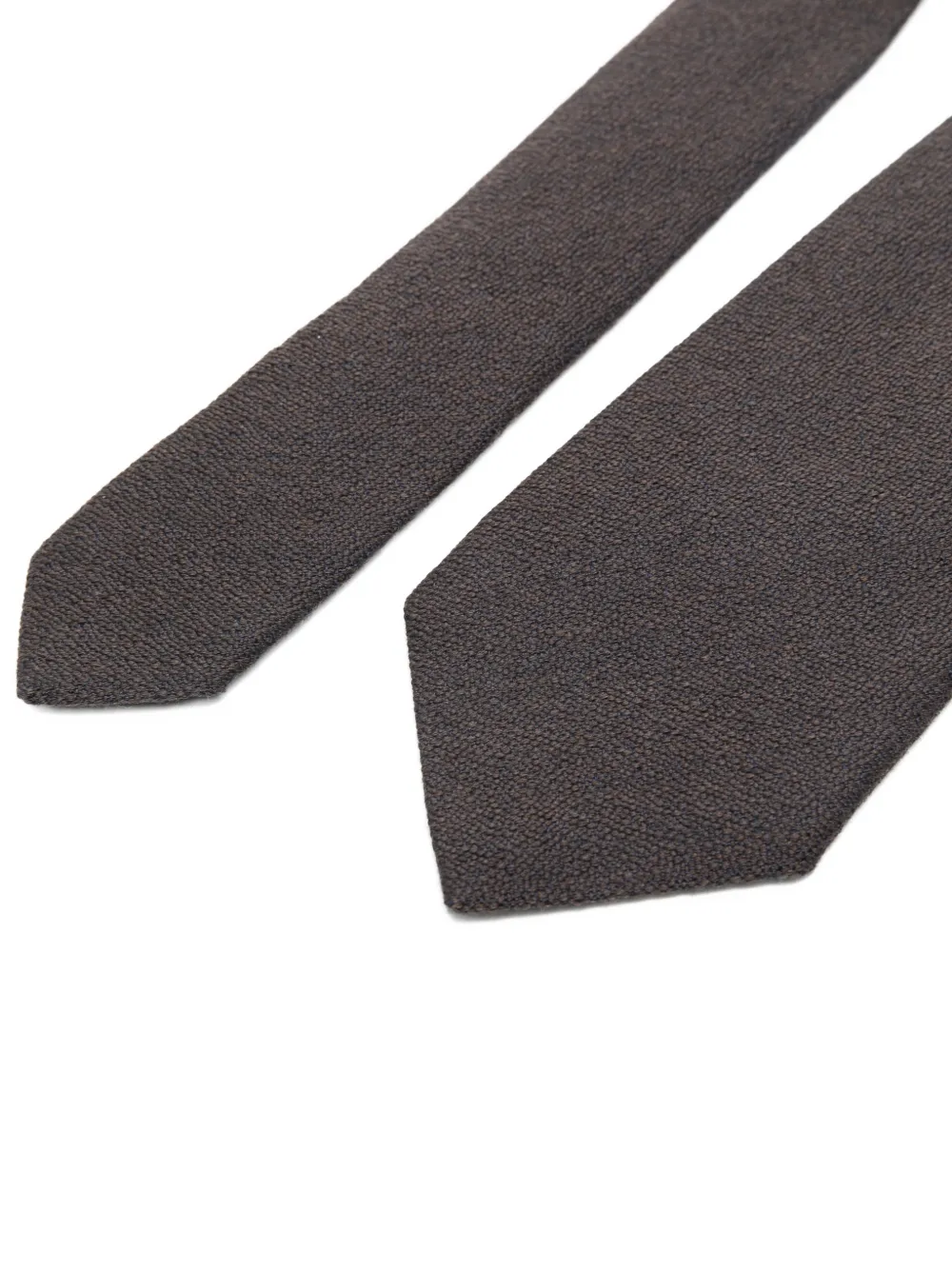 Canali Getextureerde stropdas Bruin