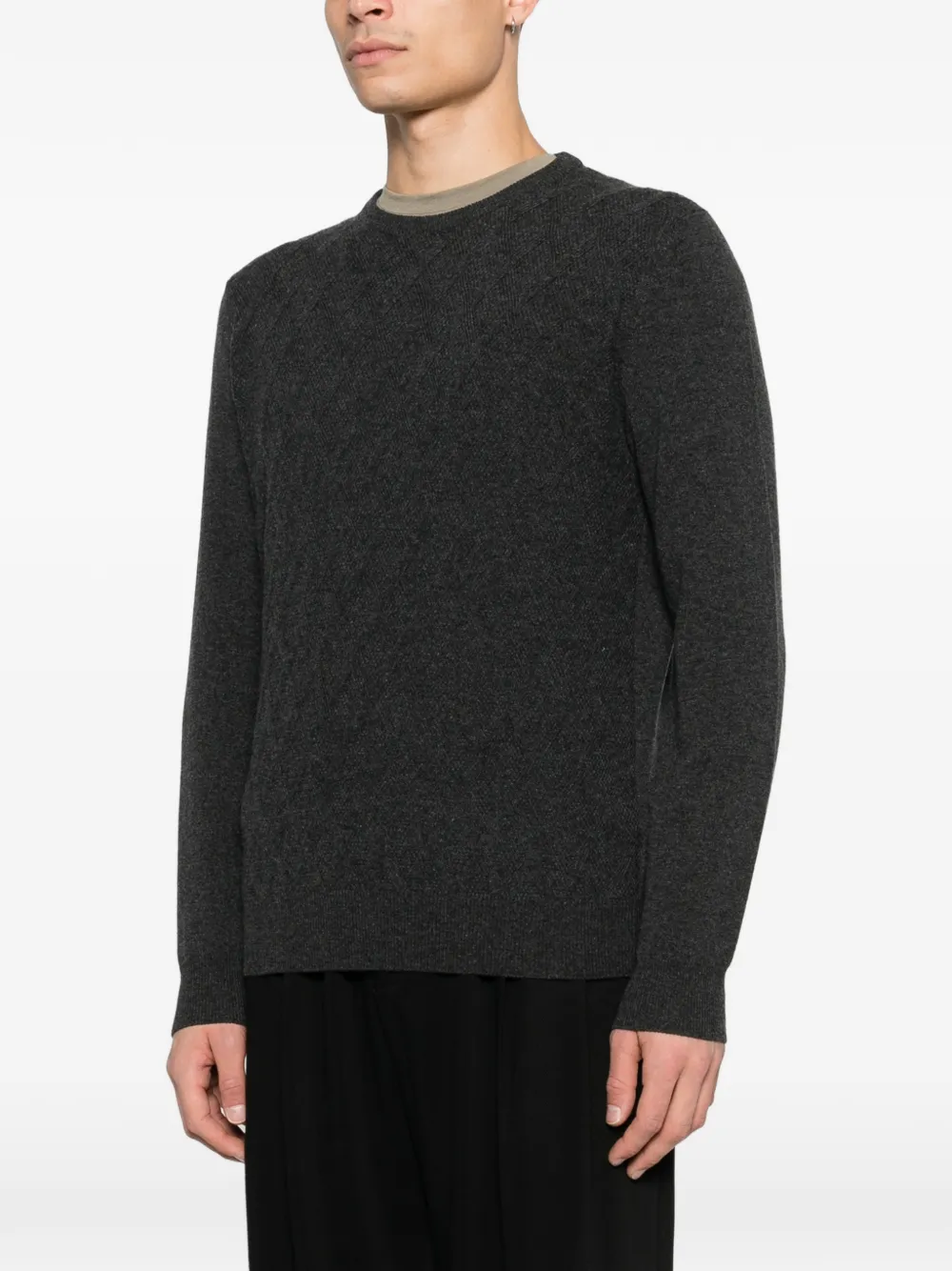 Canali Trui met ronde hals Grijs