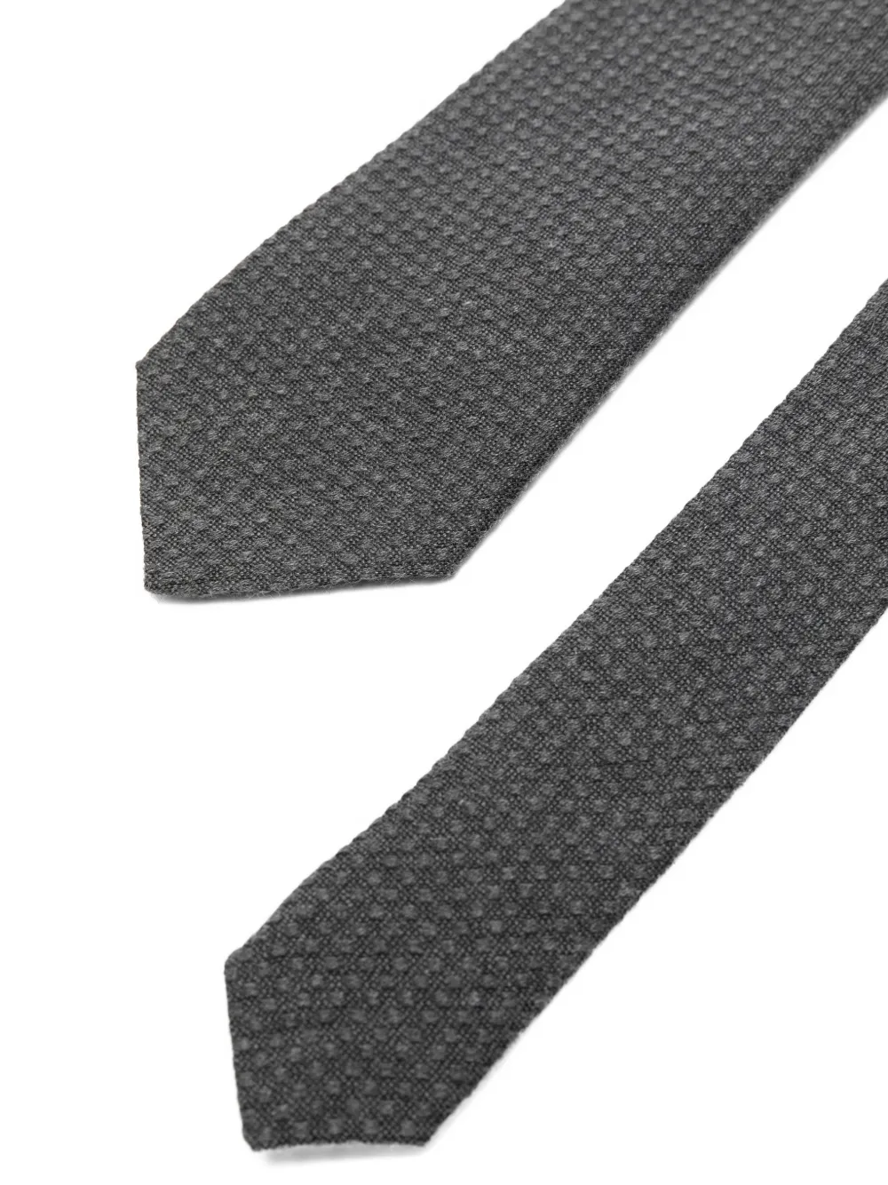 Canali Stropdas met stippen Grijs