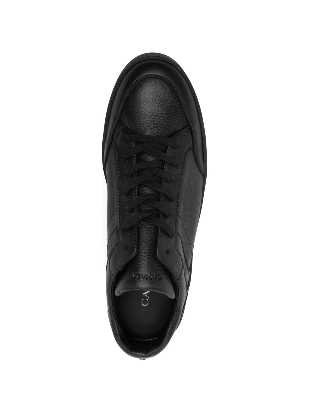 Canali Leren sneakers Zwart