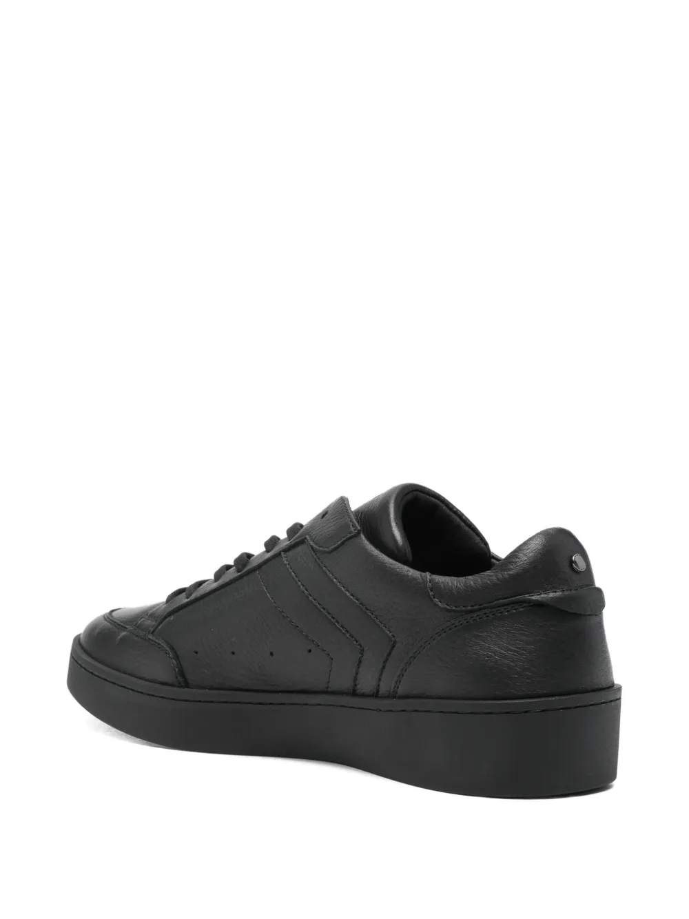 Canali Leren sneakers Zwart
