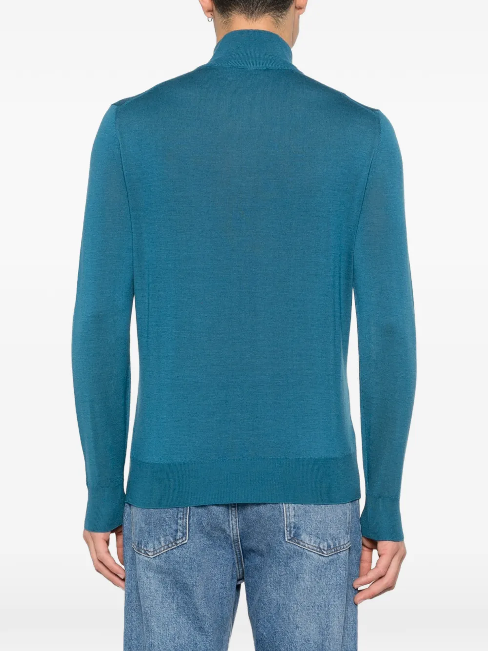 Canali Trui met halve rits Blauw