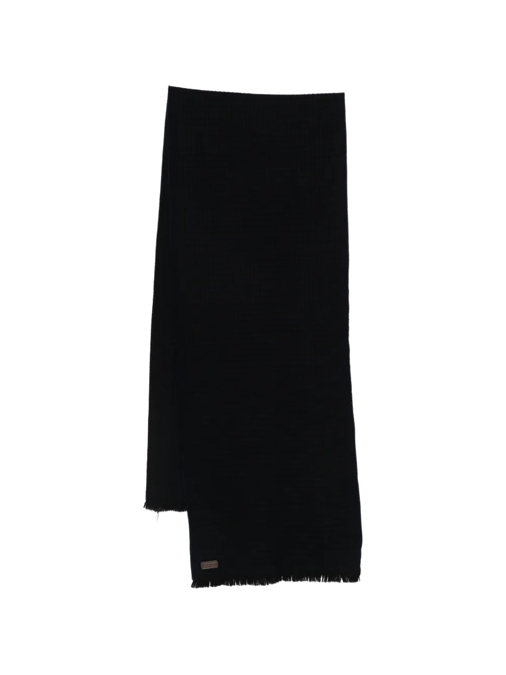 Canali Fringed Scarf In Black
