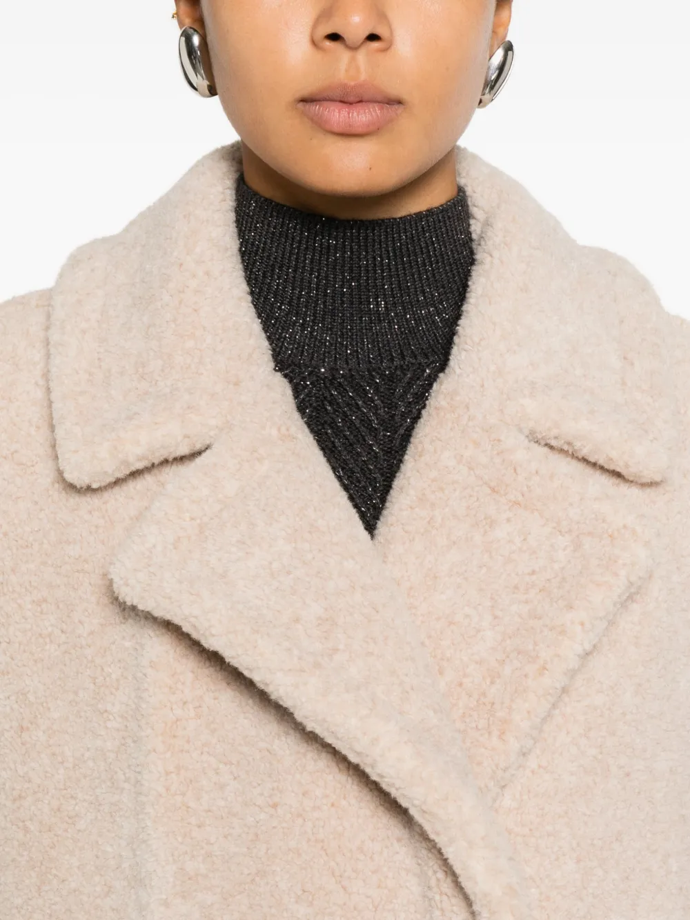 Herno Jas met dubbele rij knopen Beige