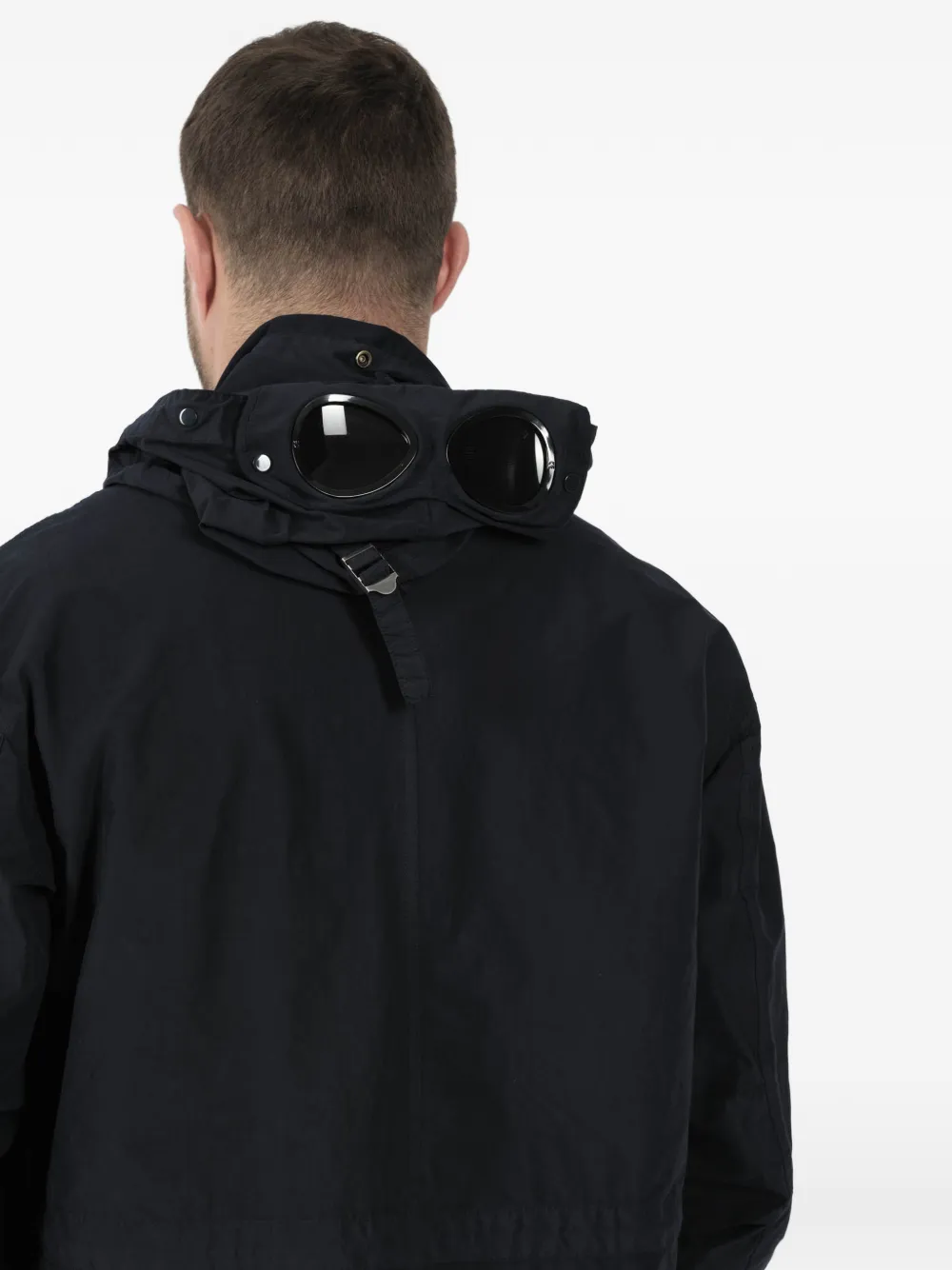 C.P. Company Jack met capuchon en Goggle-detail Zwart