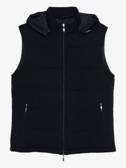 Doriani Cashmere veste sans manches à fermeture zippée