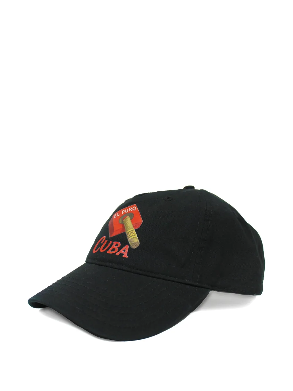 Melt Design-print Baseball Cap In Black