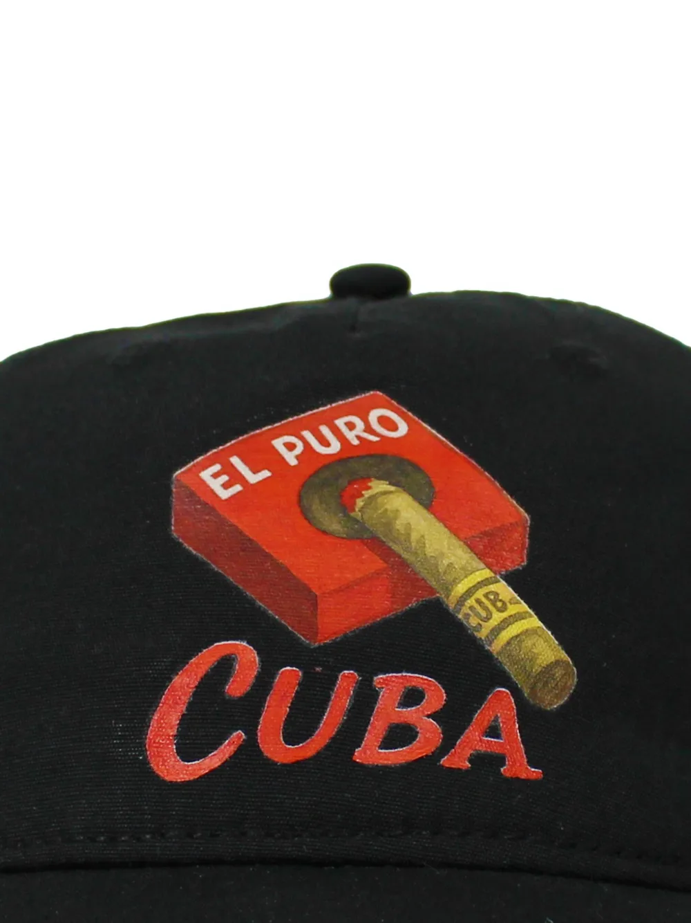 Melt Design-print Baseball Cap In Black