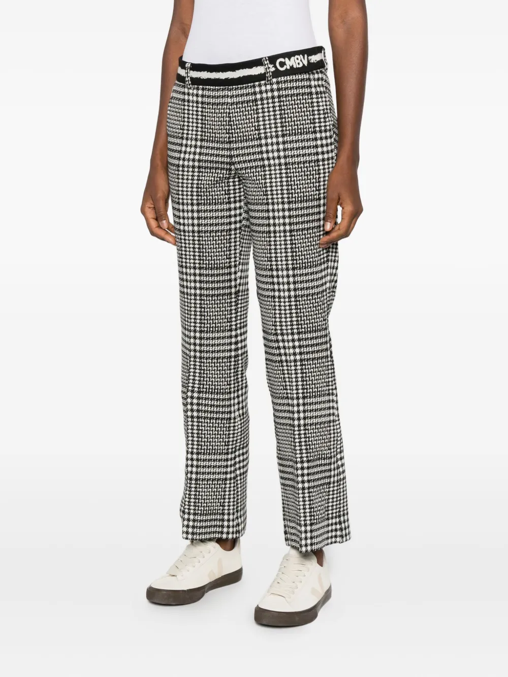  Cambio Checked Trousers - Black 