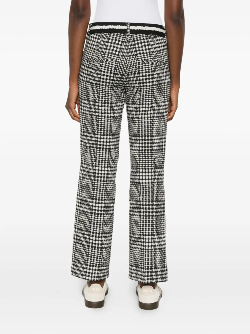 Cambio Geruite broek Zwart