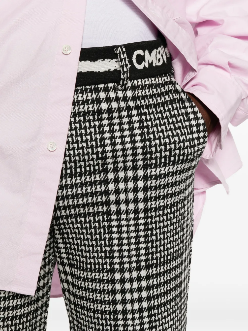 Cambio Geruite broek Zwart