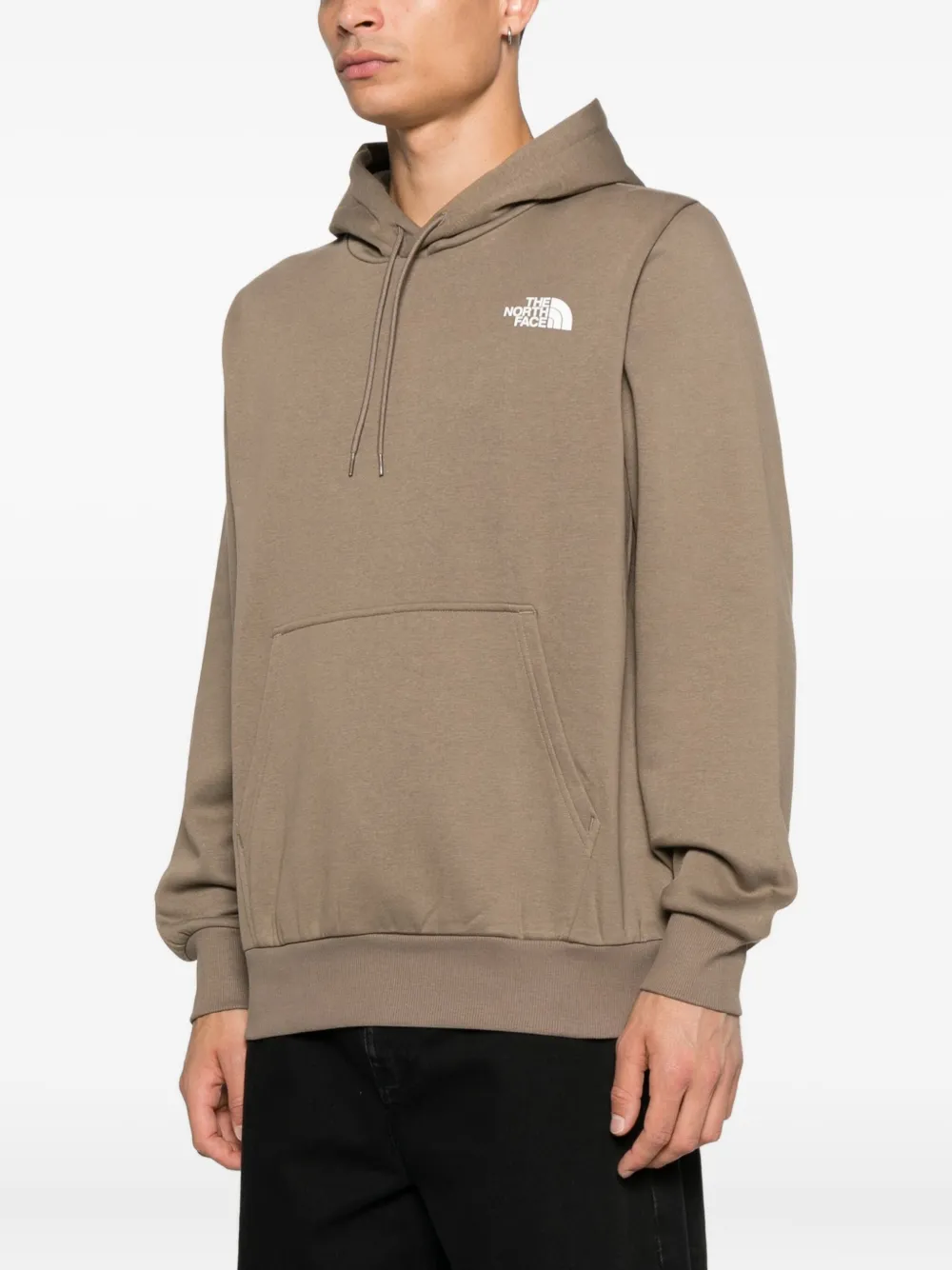 The North Face Hoodie met logodetail Bruin