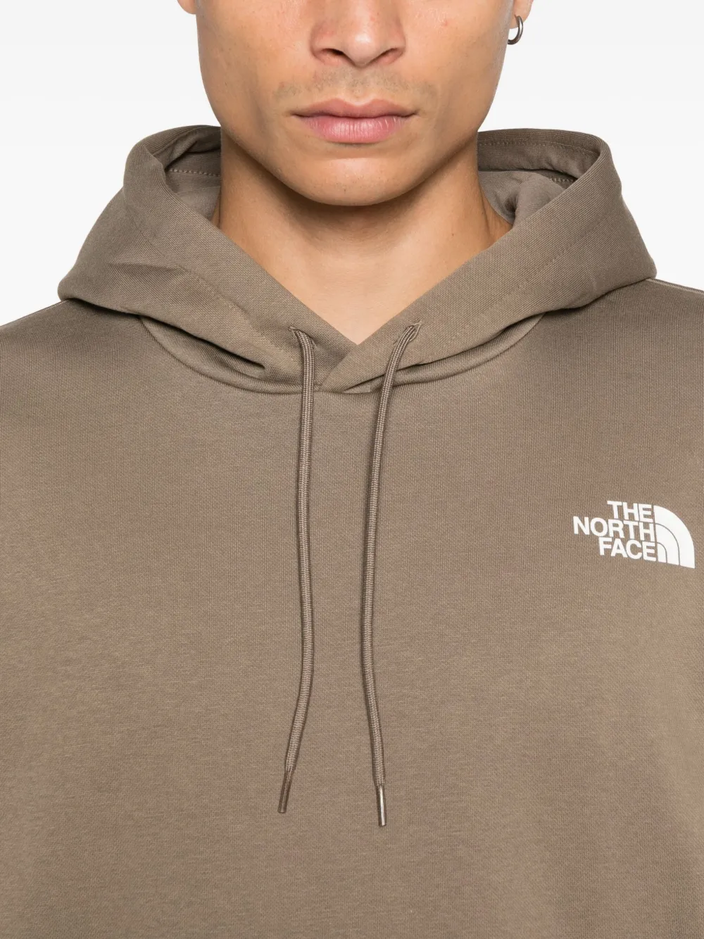 The North Face Hoodie met logodetail Bruin