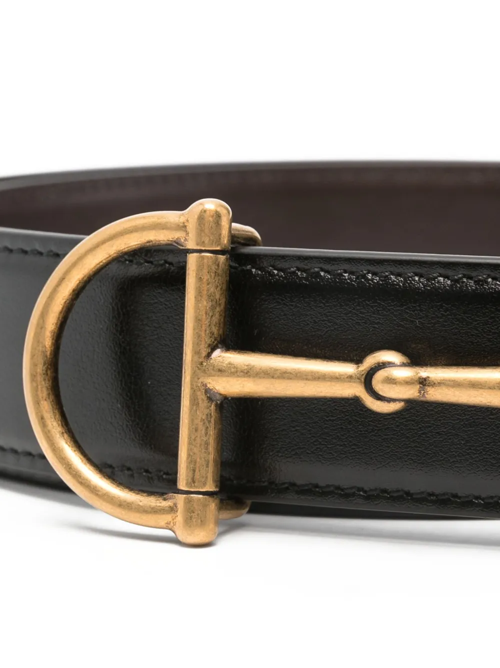 Gucci ホースビット リバーシブル レザーベルト | ブラック | FARFETCH JP