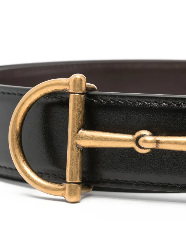 Gucci ホースビット リバーシブル レザーベルト | ブラック | FARFETCH JP