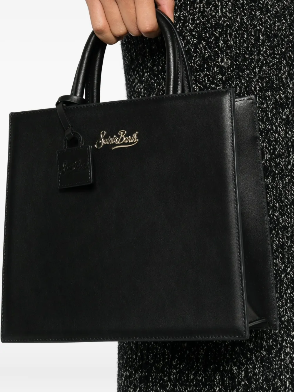 MC2 Saint Barth midi logo tote bag - Zwart