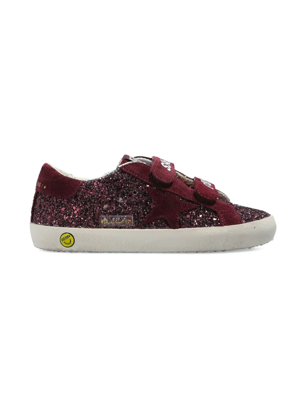Golden Goose Kids Old School glitter-star trainers - Rood
