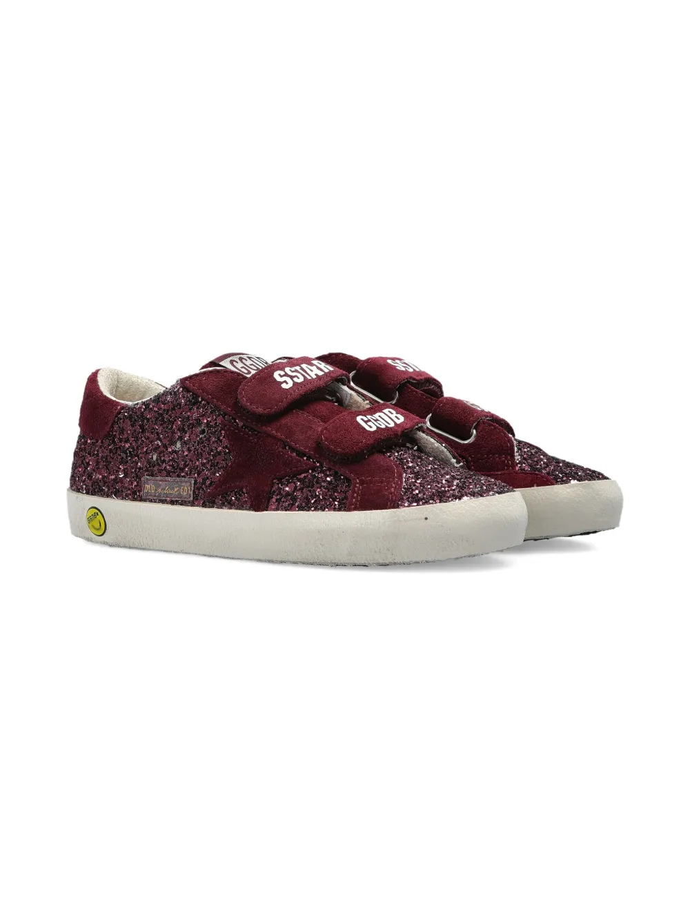 Golden Goose Kids Old School sneakers met glitter Rood