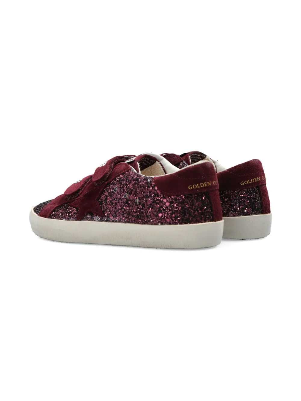 Golden Goose Kids Old School sneakers met glitter Rood