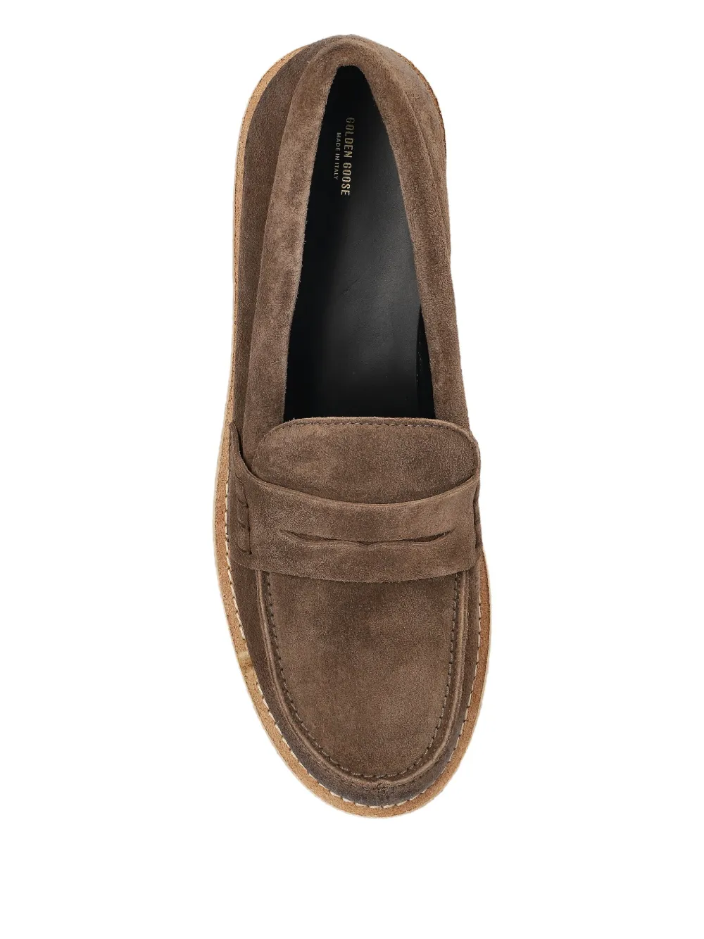 Golden Goose Jerry leren penny loafers Bruin