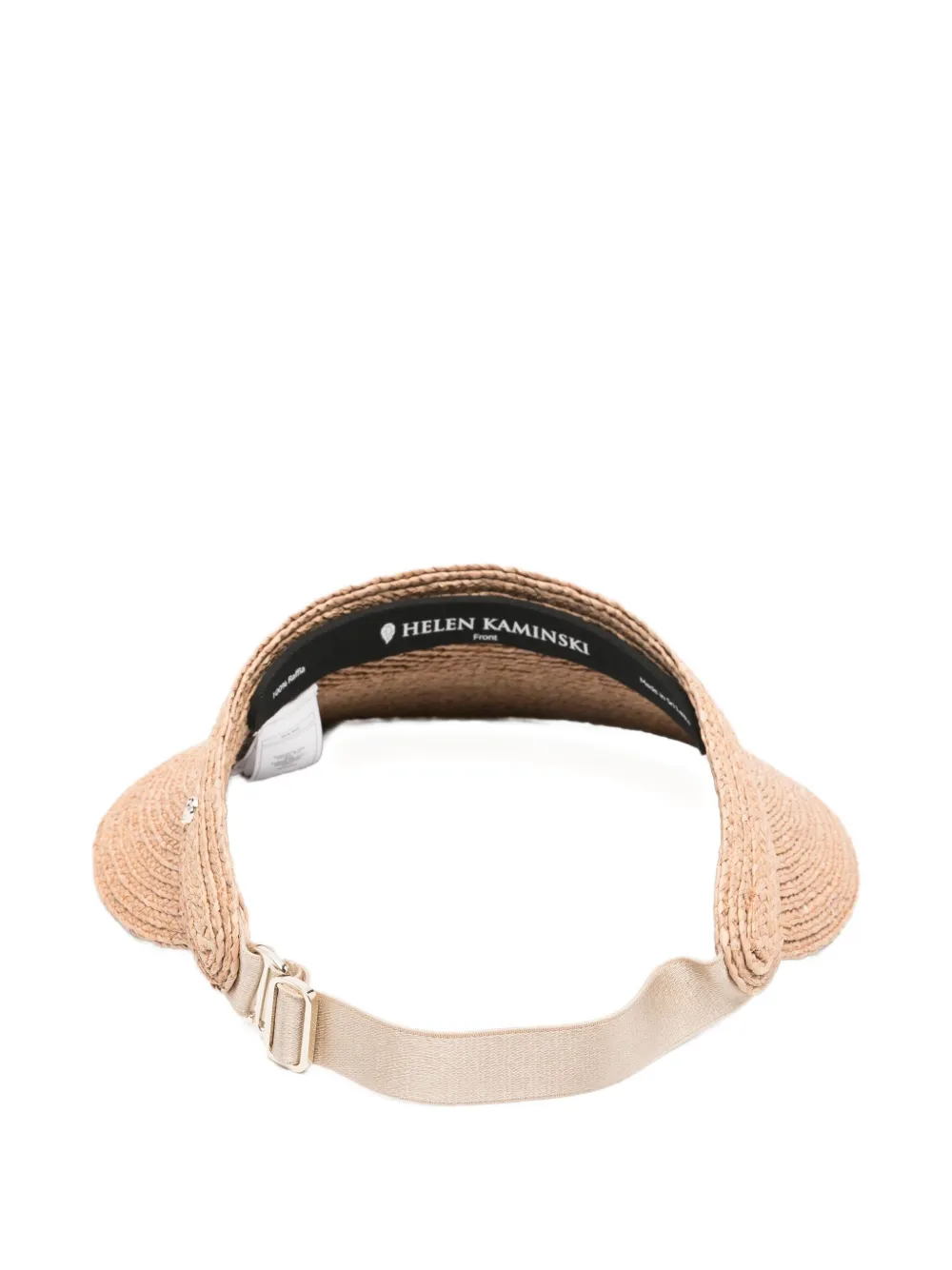 Helen Kaminski Kirsten raffia visor hat - Zwart