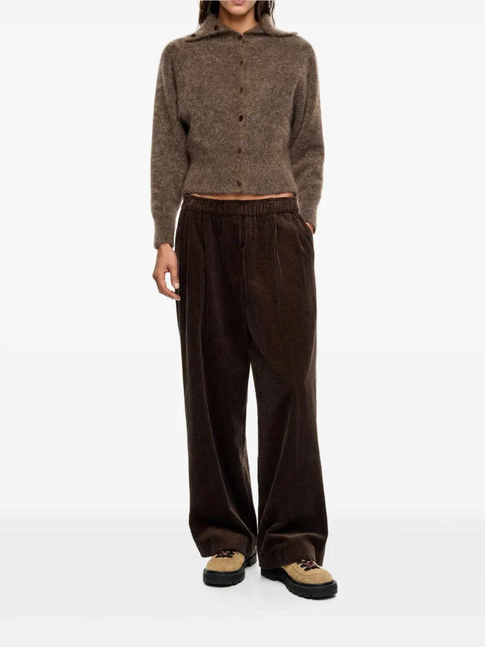 Bimba y Lola Ribfluwelen broek - Bruin