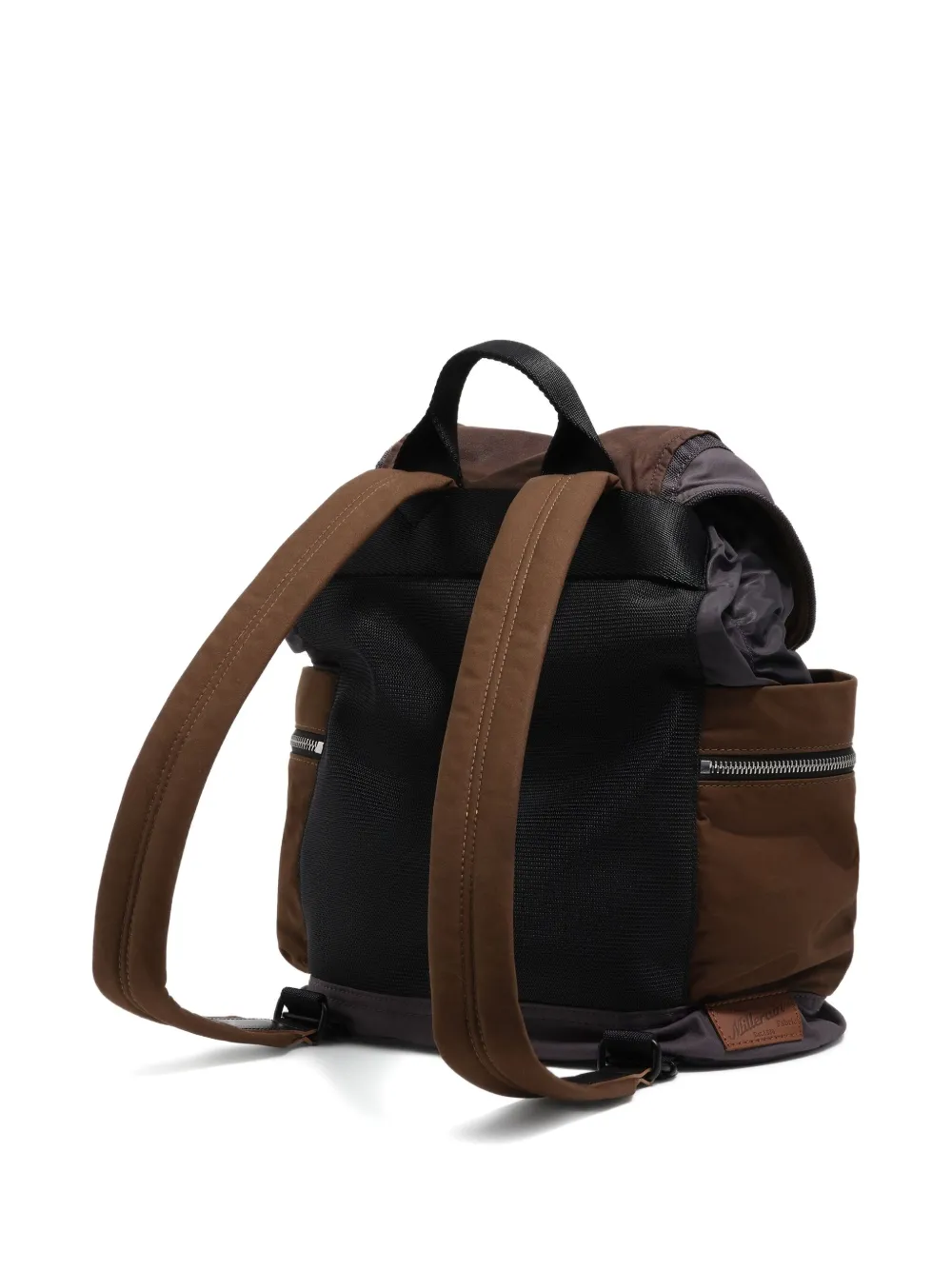Bimba Y Lola Zip Plaid Backpack In Brown