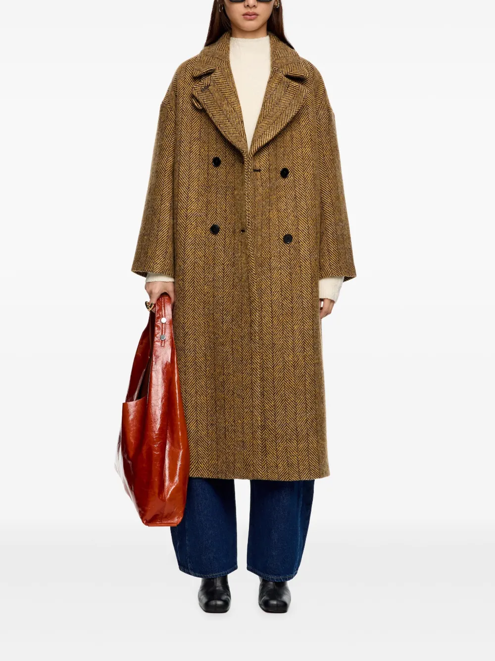 Bimba y Lola herringbone coat | Double Breasted & Peacoats | Image 2