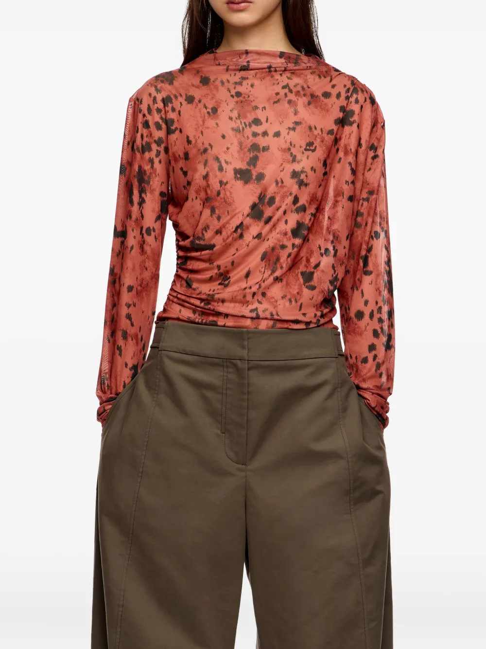 Bimba y Lola Gesmockte top Bruin