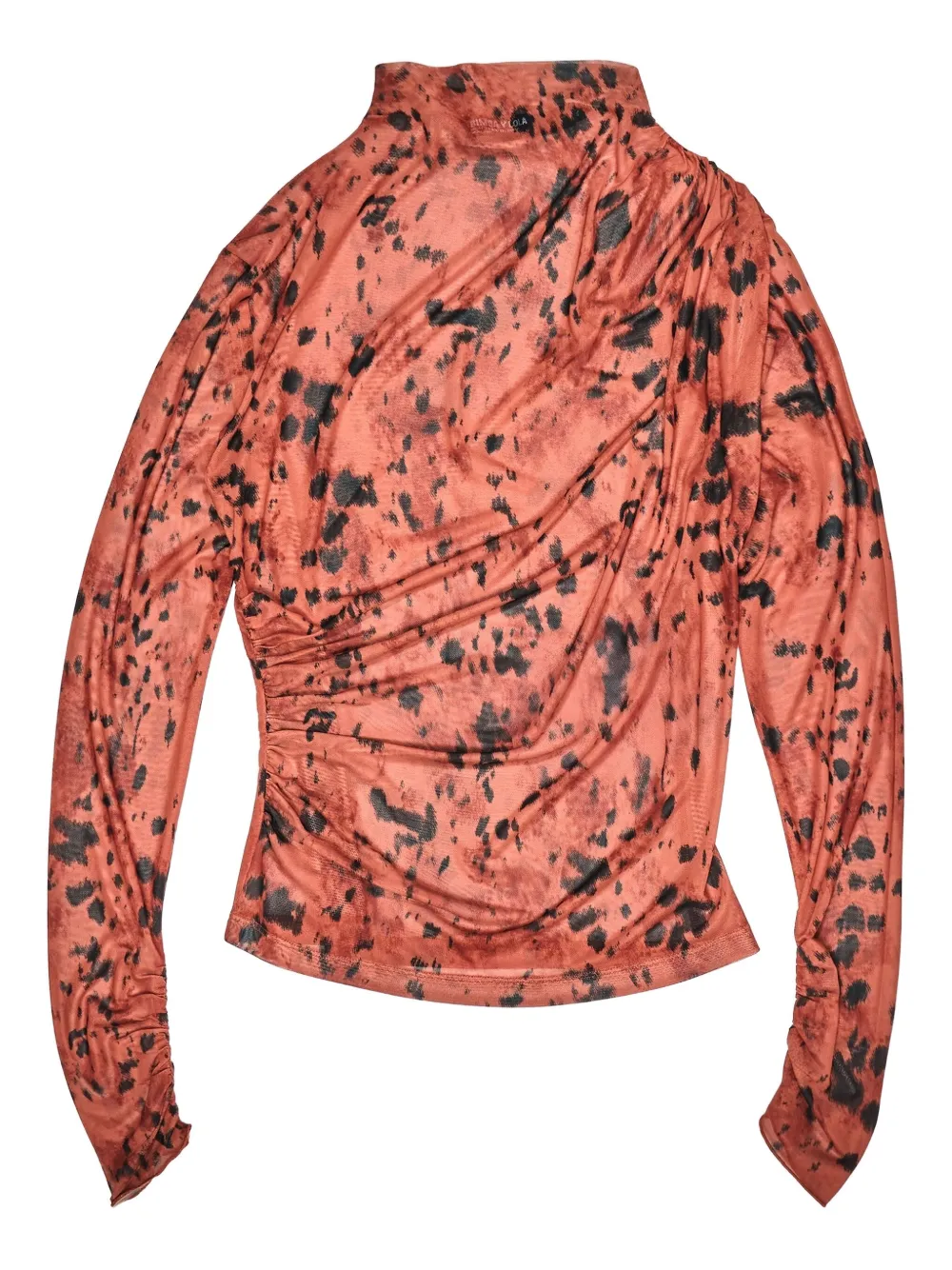 Bimba y Lola gathered printed top | Brown | Image 1