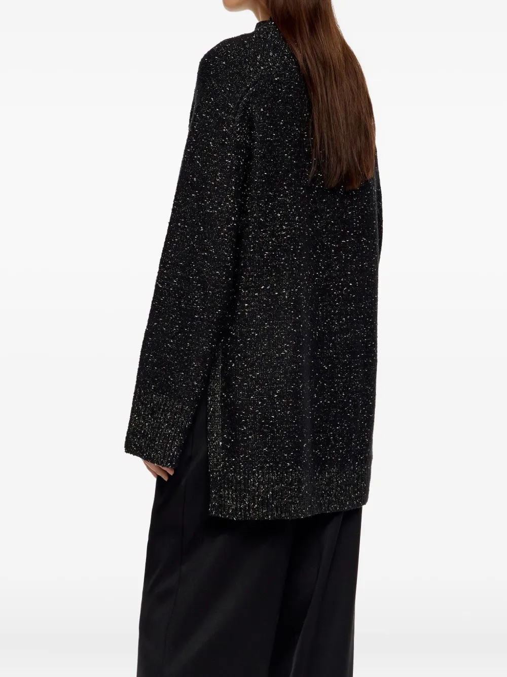 Bimba Y Lola High-neck Textured Top In Black