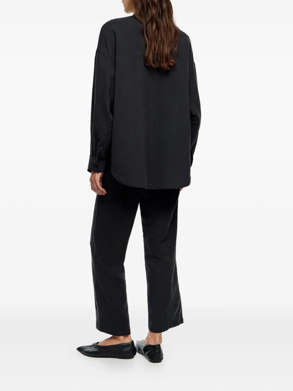 Bimba Y Lola Pocket Textured Shirt In Gray