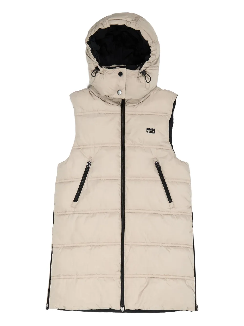 Bimba Y Lola Hooded Zip Top In Brown