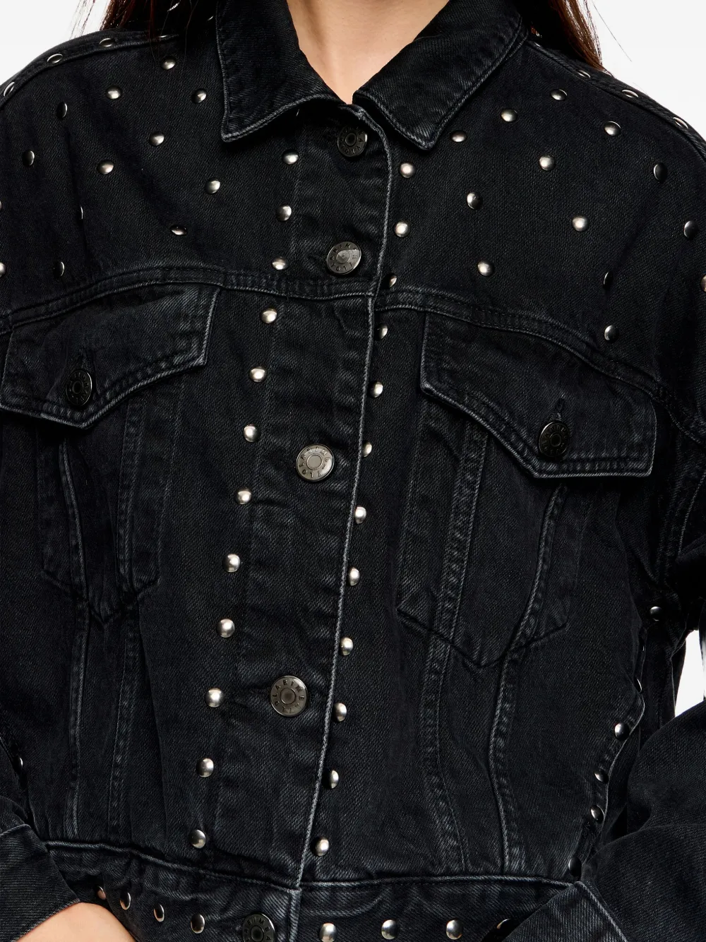 Bimba Y Lola Studded Jacket In Black