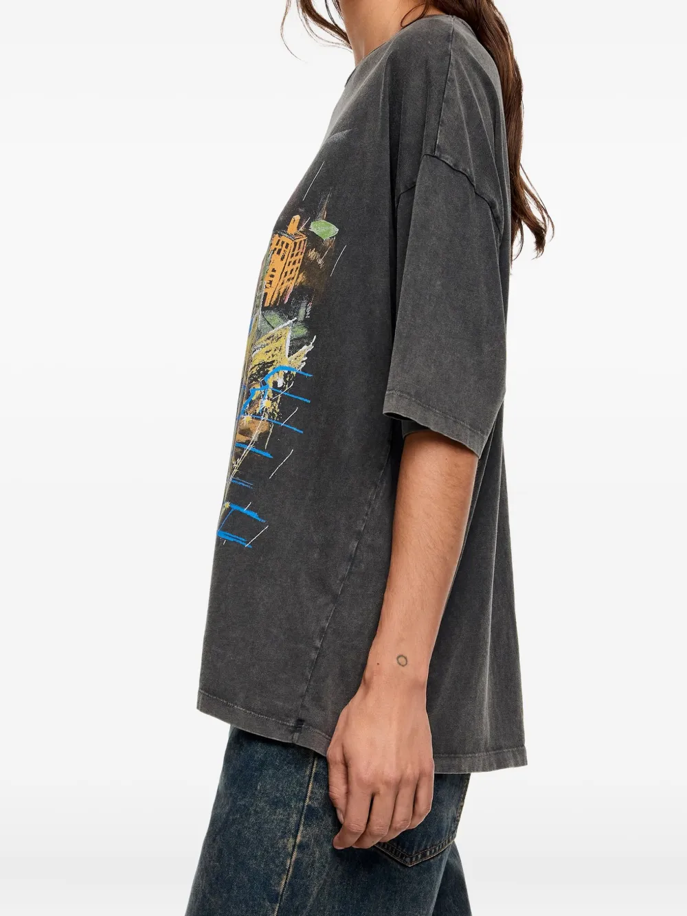 Bimba Y Lola Graphic-print T-shirt In Gray