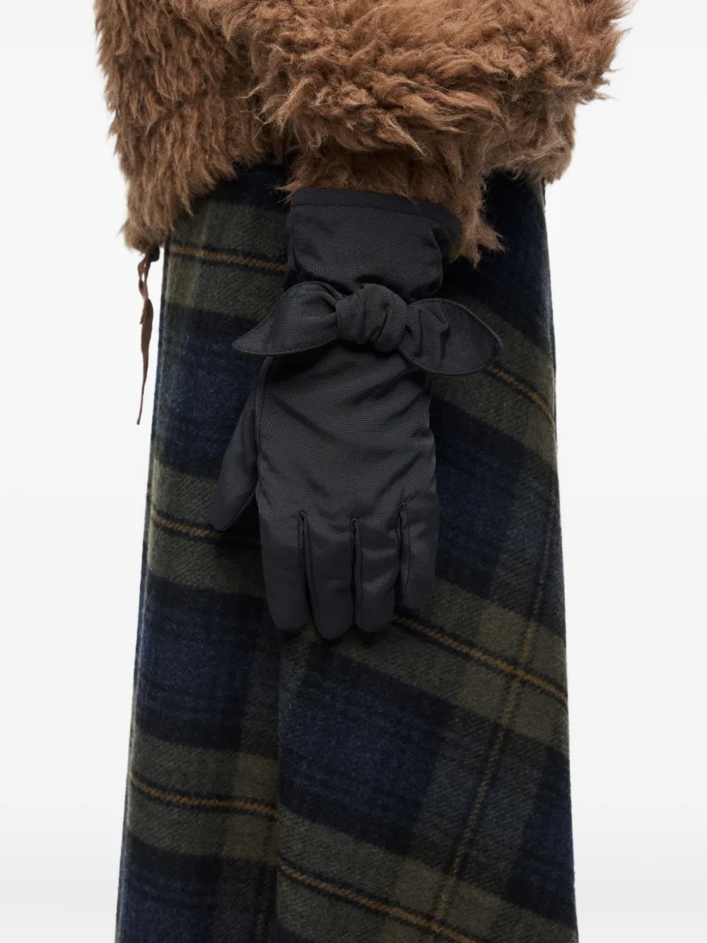 Bimba Y Lola Bow Gloves In Black