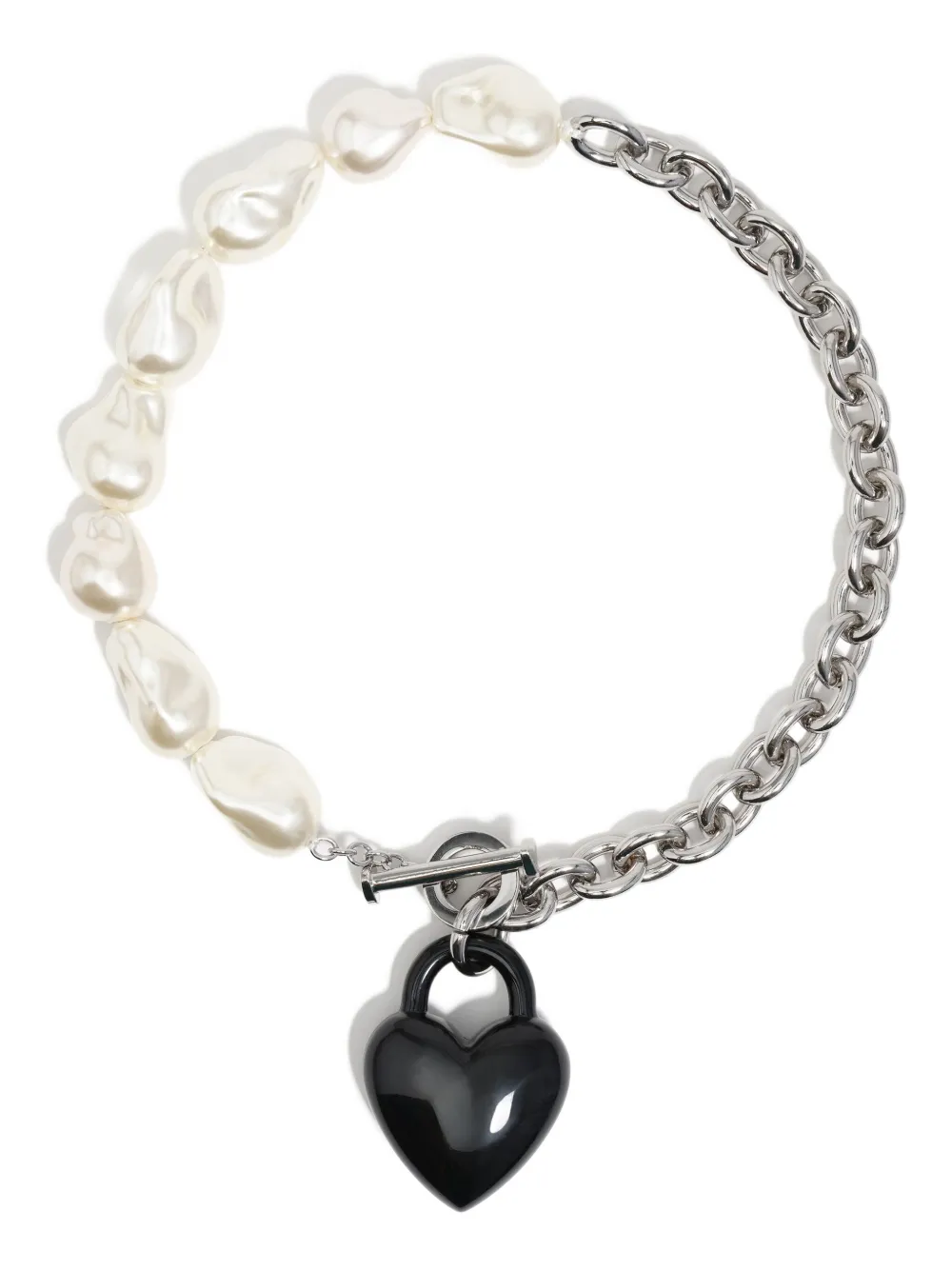 Bimba y Lola collar con dije de corazón | plateado | Image 1