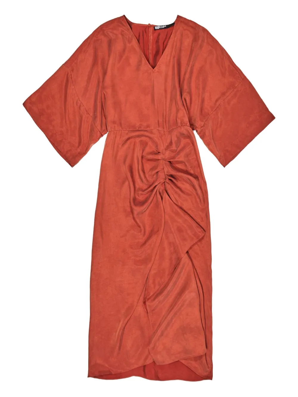 Bimba y Lola Vネック ラッフル マキシドレス - オレンジ