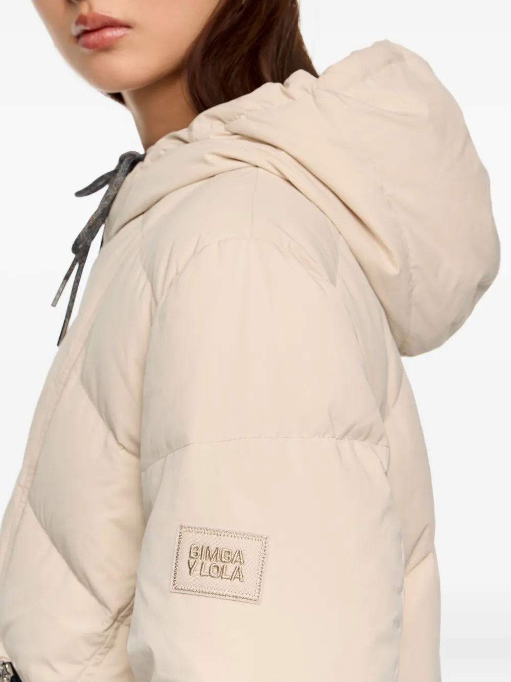 Bimba y Lola Gewatteerde jas met capuchon Beige